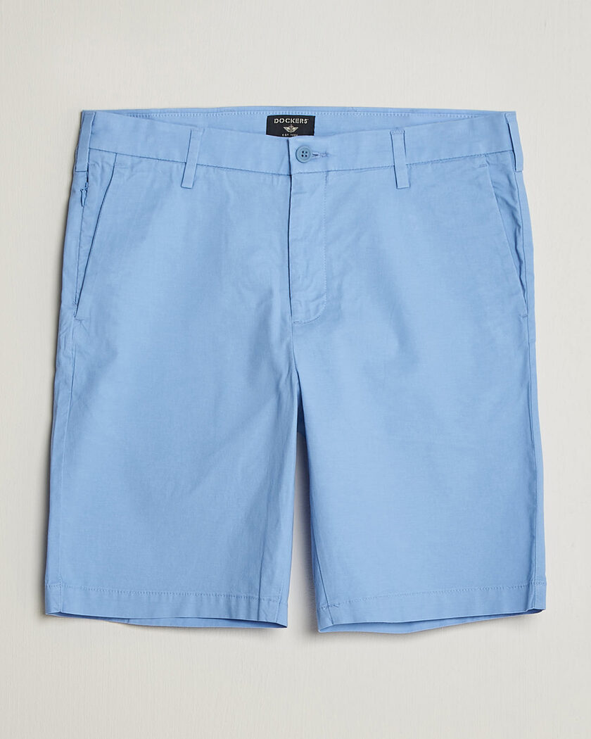 Dockers Slim Cotton/Linen Shorts Vista Blue – Blau