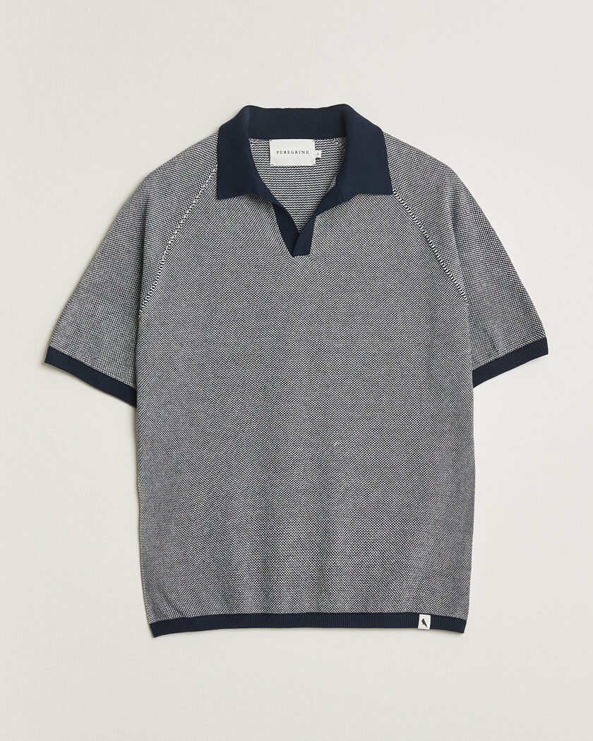 Peregrine Lynton Cotton Polo Navy – Blau