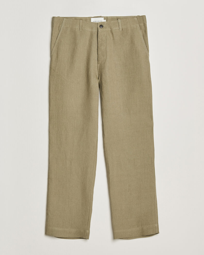 Peregrine Windsor Linen Trousers Sage – Grün
