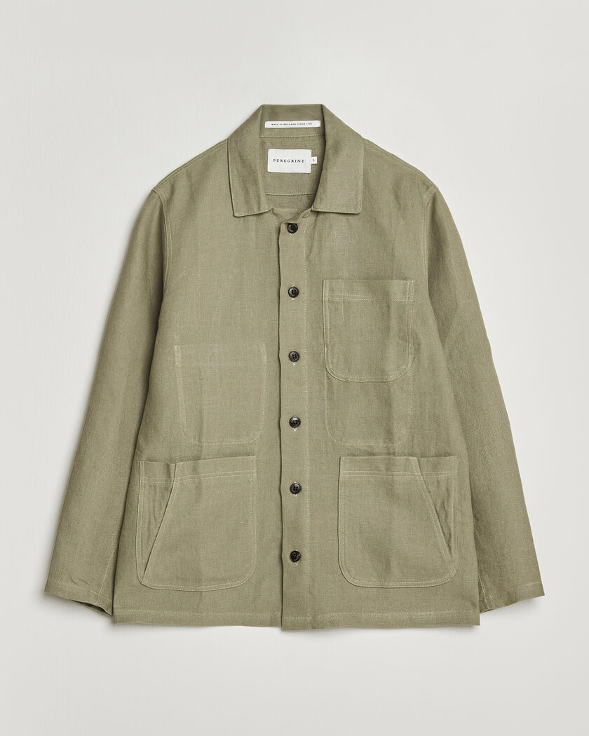 Peregrine Windsor Linen Shacket Khaki – Grün