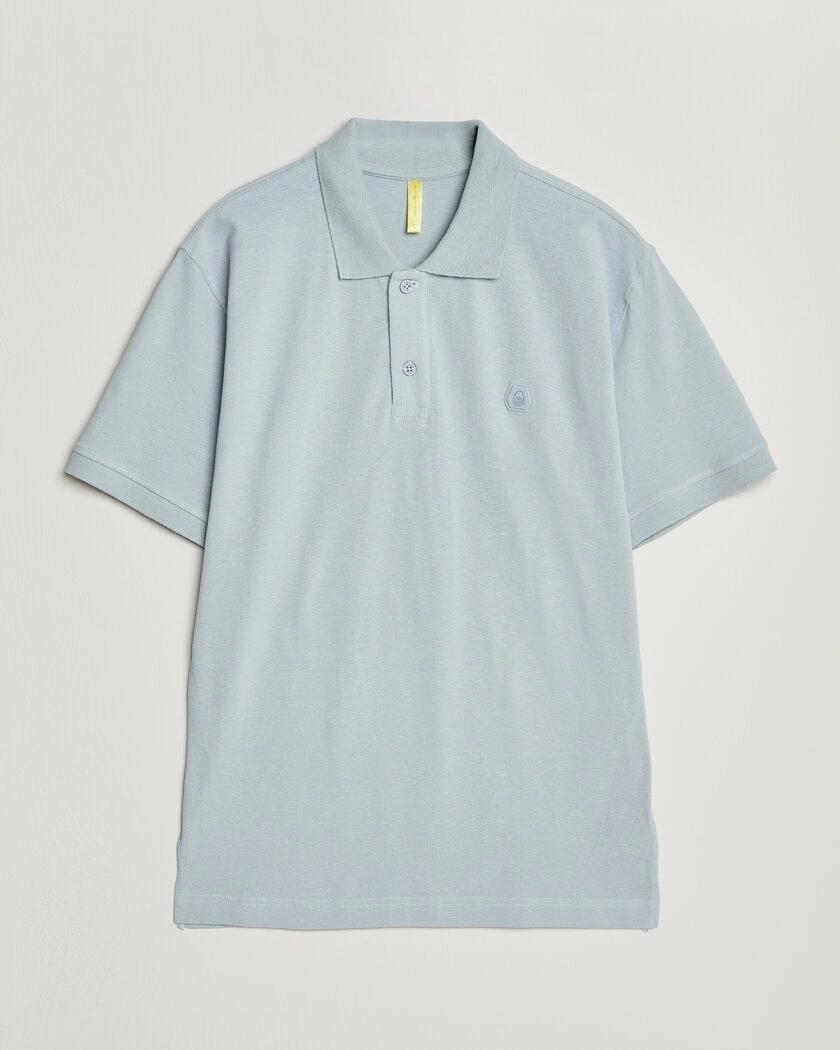 Sail Racing Tornado Cotton/Linen Pique Polo Ice Melt – Blau