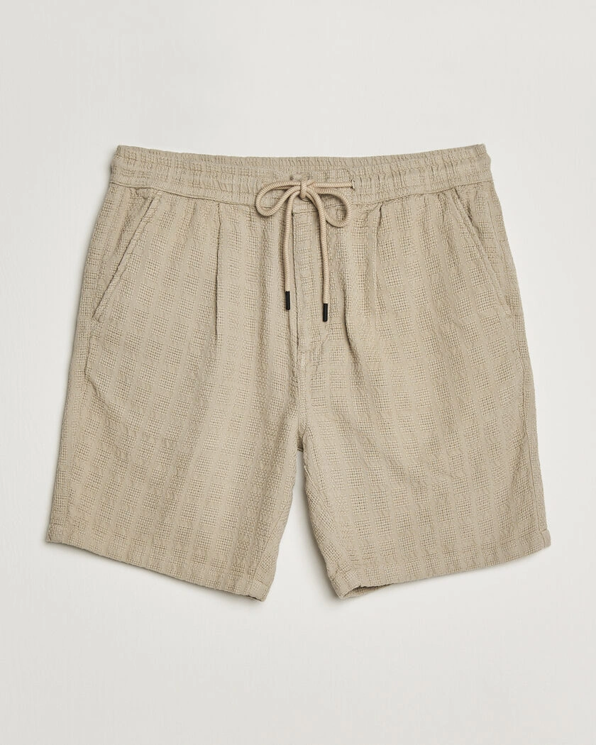KnowledgeCotton Apparel Structured Cotton Dobby Shorts Twill – Grün