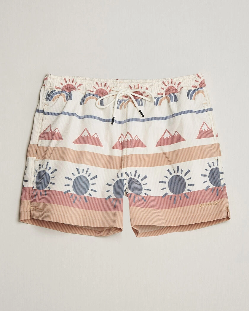 KnowledgeCotton Apparel Printed Swimshorts Multi – Mehrfarbig