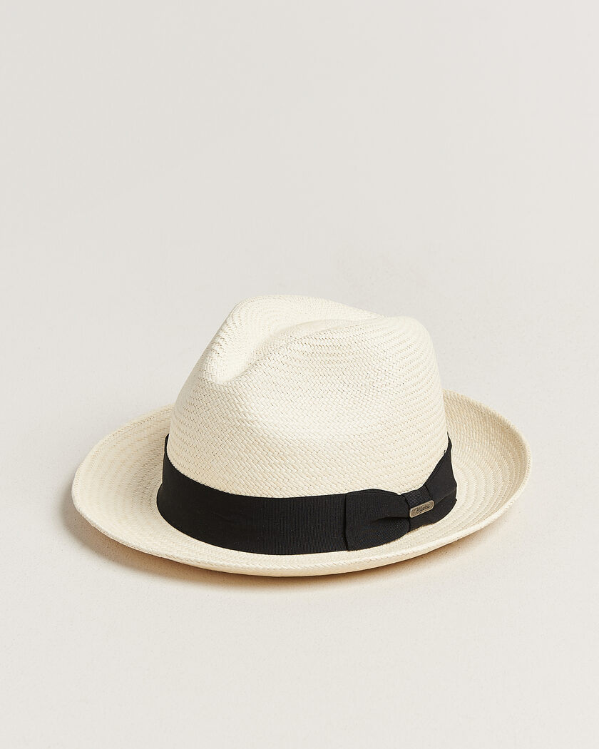 Wigéns Trilby Panama Hat White/Black – Weiß