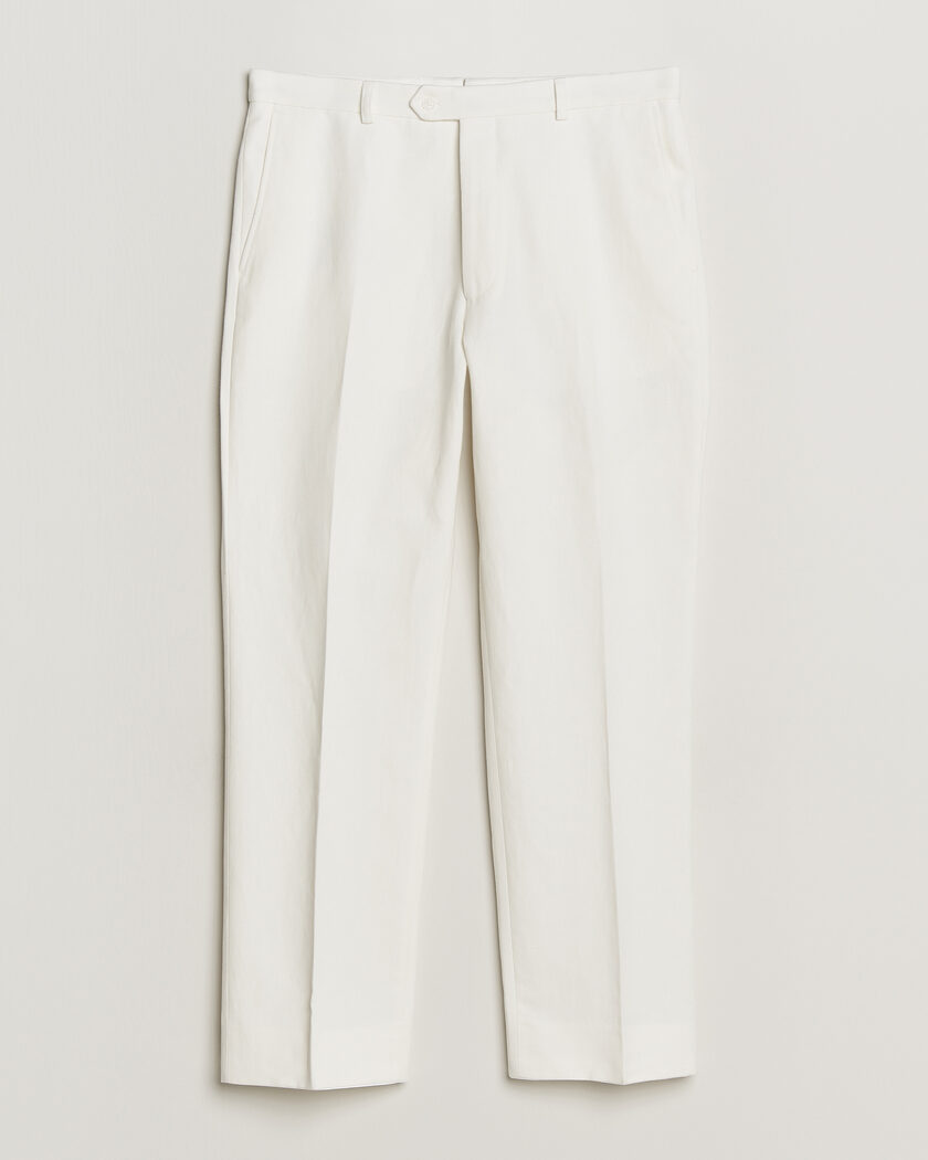 Oscar Jacobson Dell Cotton Trousers White – Weiß
