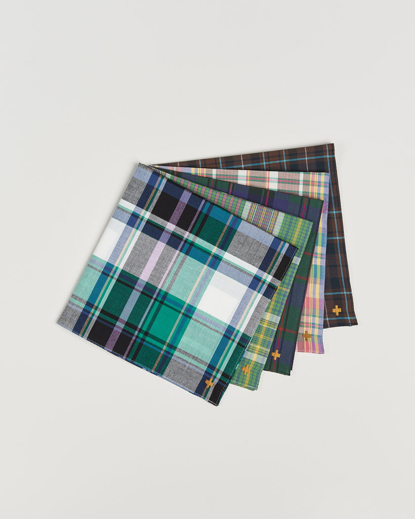 BEAMS PLUS 5-Pack Madras Handkerchief Multicolour – Mehrfarbig