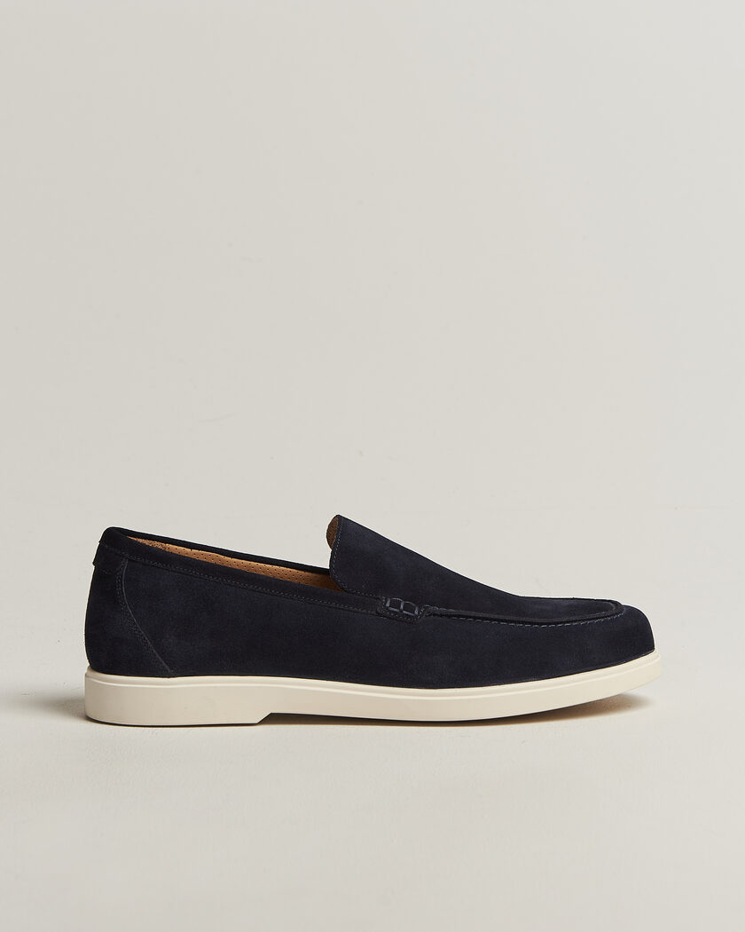 Loake 1880 Tuscany Suede Loafer Navy – Blau