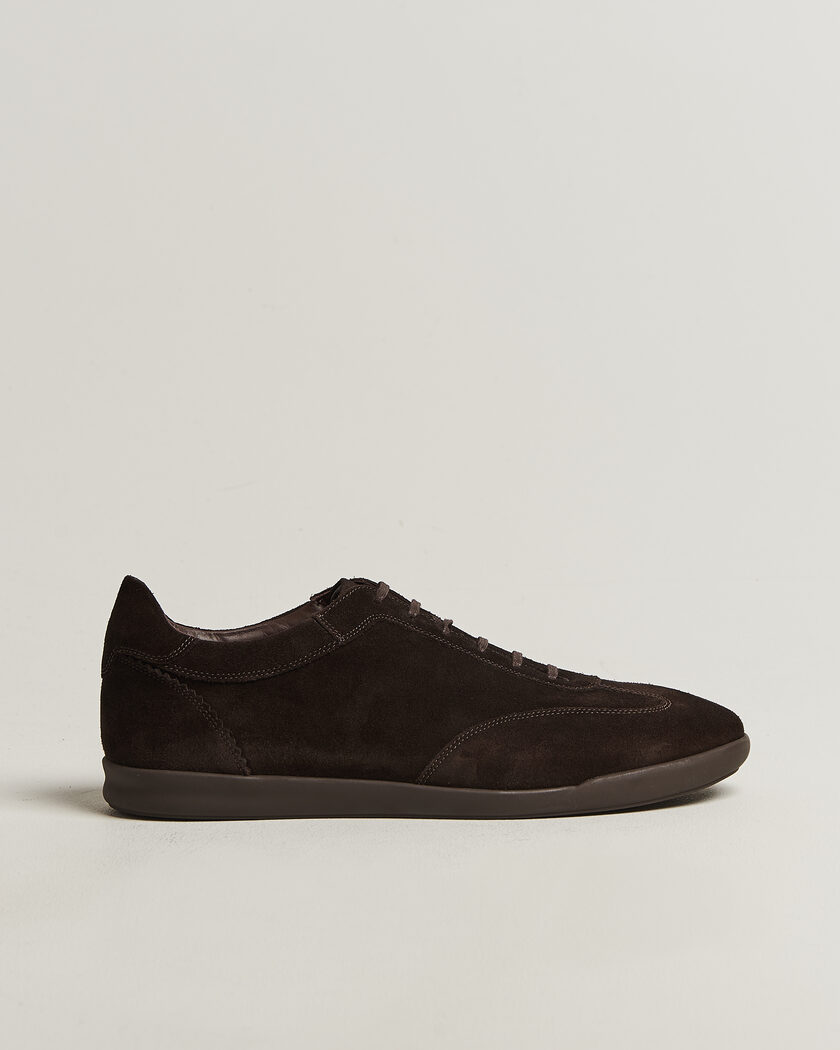 Loake 1880 Mayfair Suede Dress Sneaker Dark Brown – Braun