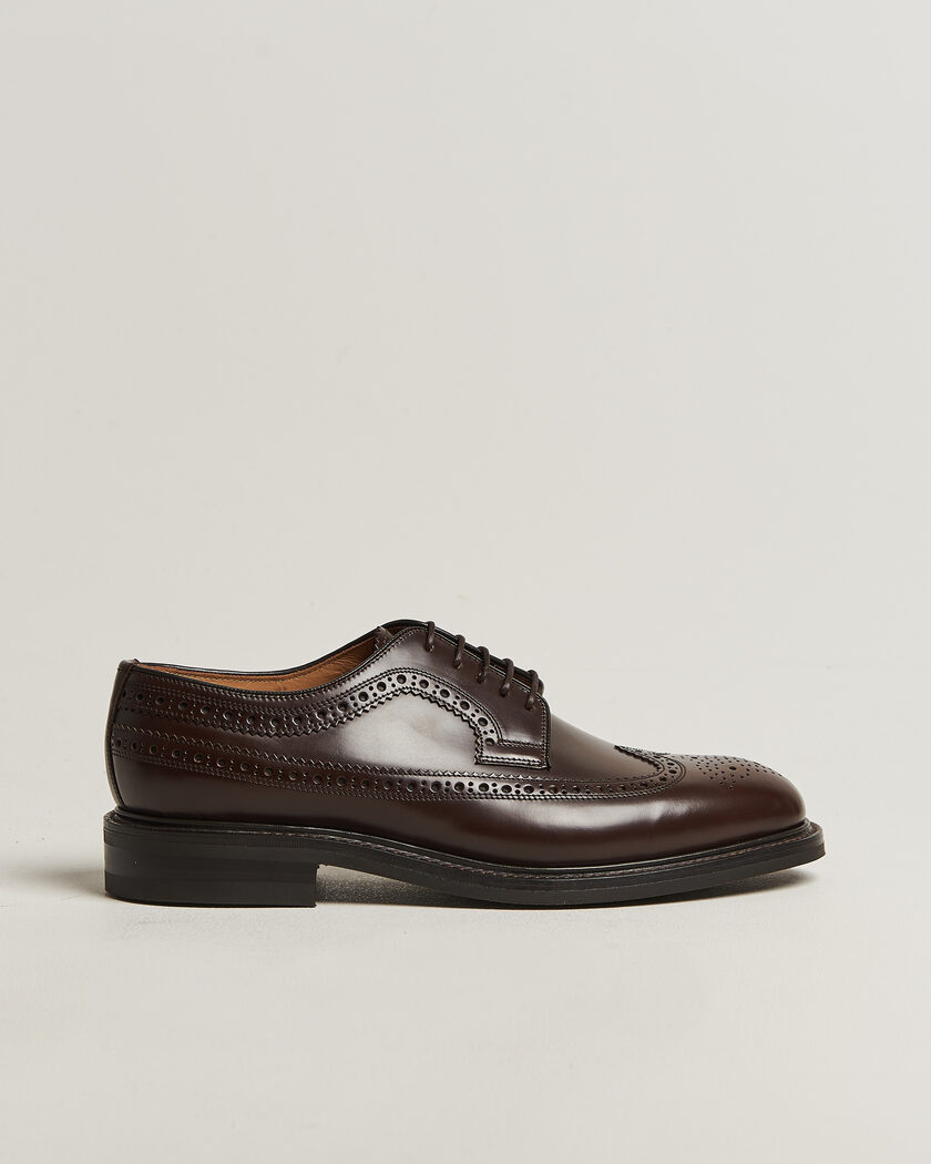 Loake 1880 Sovereign Longwing Leather Derby Dark Brown – Braun
