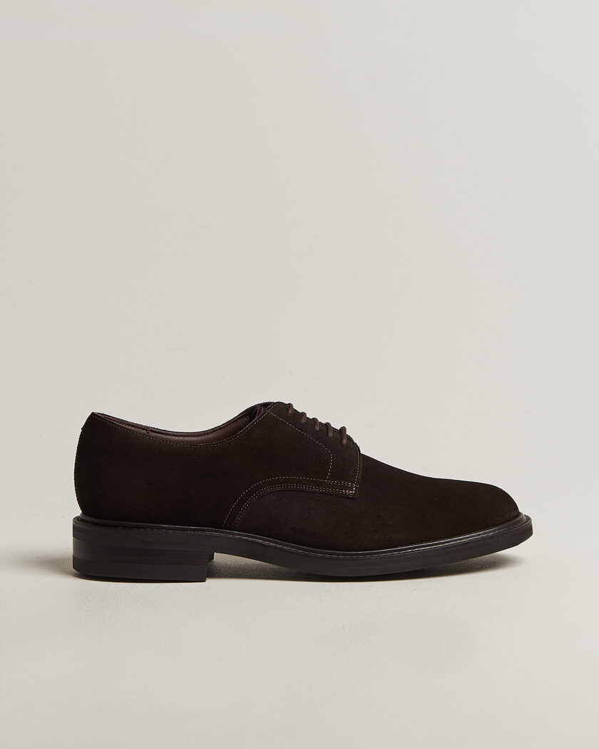 Loake 1880 Barbican Suede Derby Dark Brown – Braun