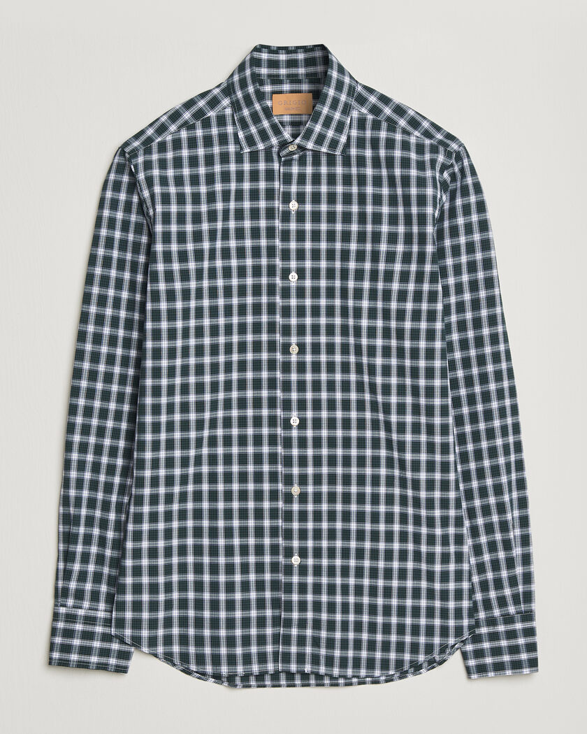 Grigio Washed Casual Shirt Green Check – Grün