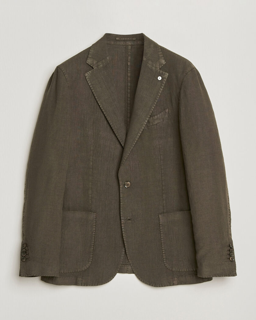 L.B.M. 1911 Jack Regular Fit Linen Blazer Brown – Braun