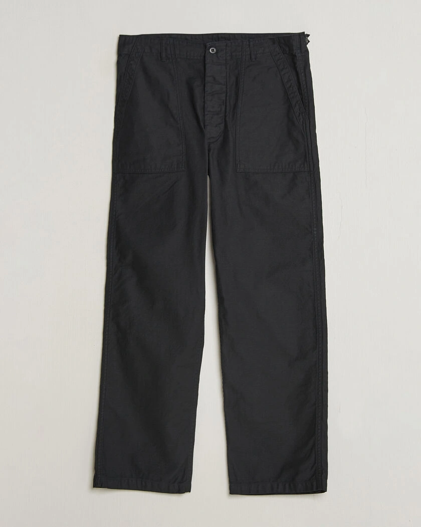 orSlow Regular Fit Original Sateen Fatigue Pants Black – Schwarz