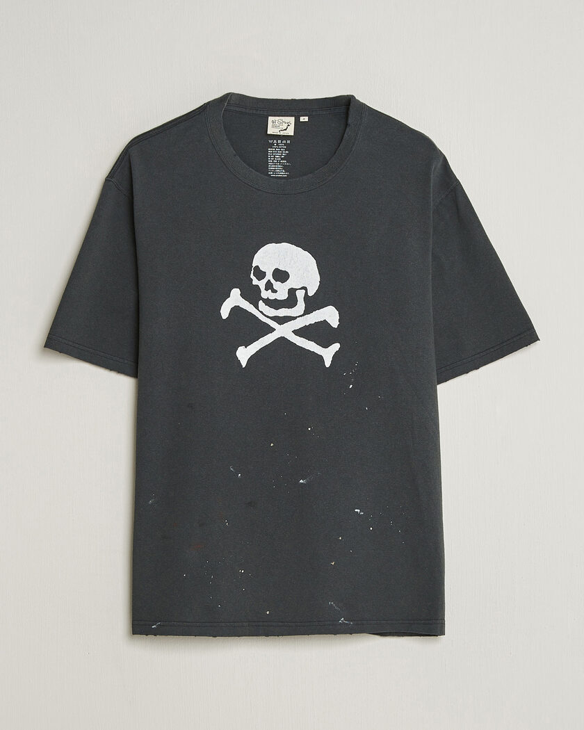orSlow Vintage Skull Print T-Shirt Black – Schwarz