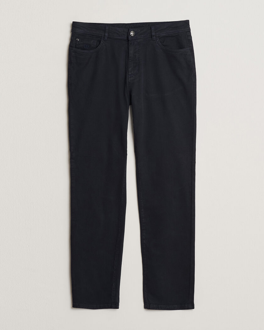 Oscar Jacobson Slim Fit 5-Pocket Chino Navy – Blau