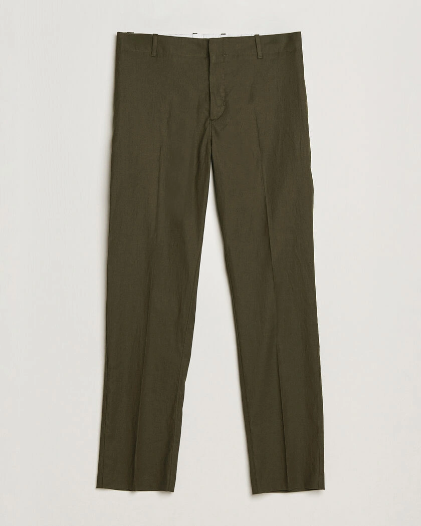 Orlebar Brown Ray Linen Pants Bayleaf Green – Grün