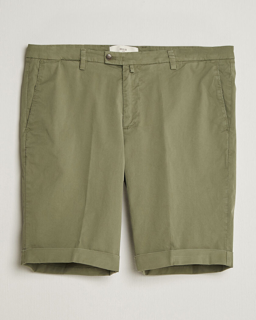 Briglia 1949 Cotton Stretch Shorts Olive – Grün