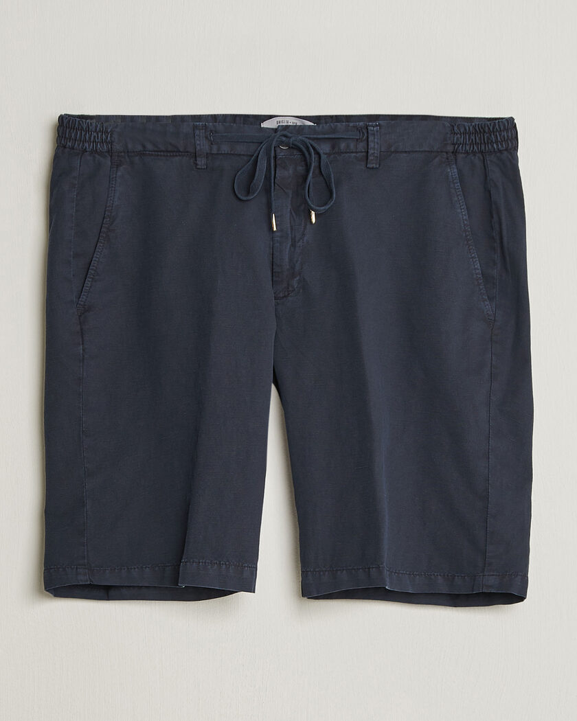 Briglia 1949 Cotton/Linen Drawstring Shorts Navy – Blau