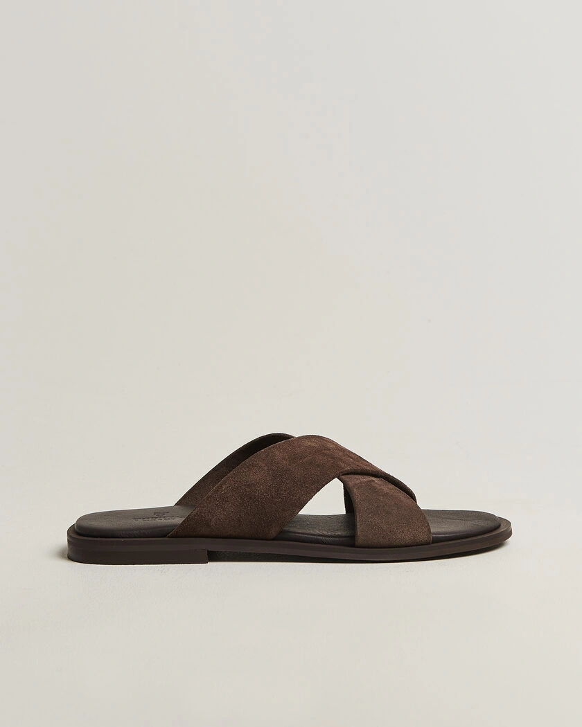 Thera's Classic Sandals Dark Brown Suede – Braun