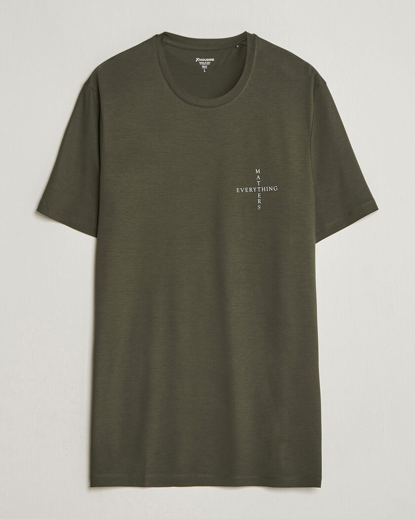 Houdini Tree Message T-Shirt Green Illusion – Grün