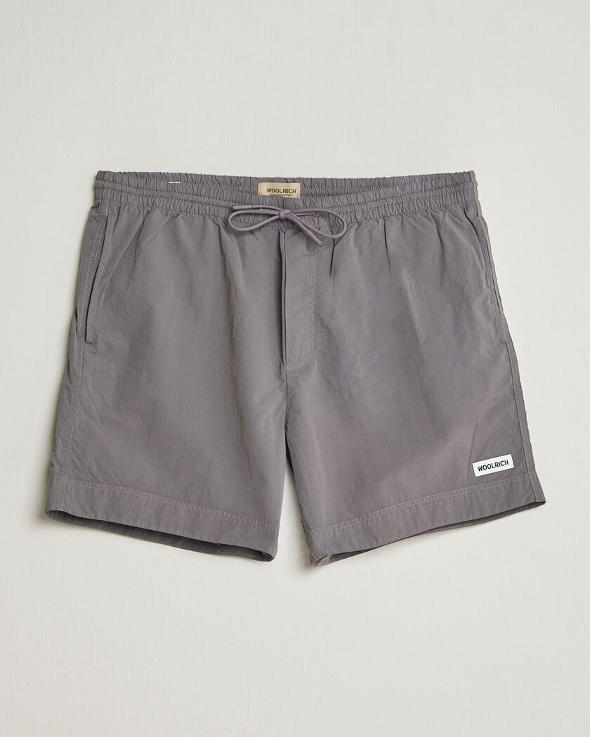 Woolrich Solid Garment Dyed Swimshorts Chark – Grau