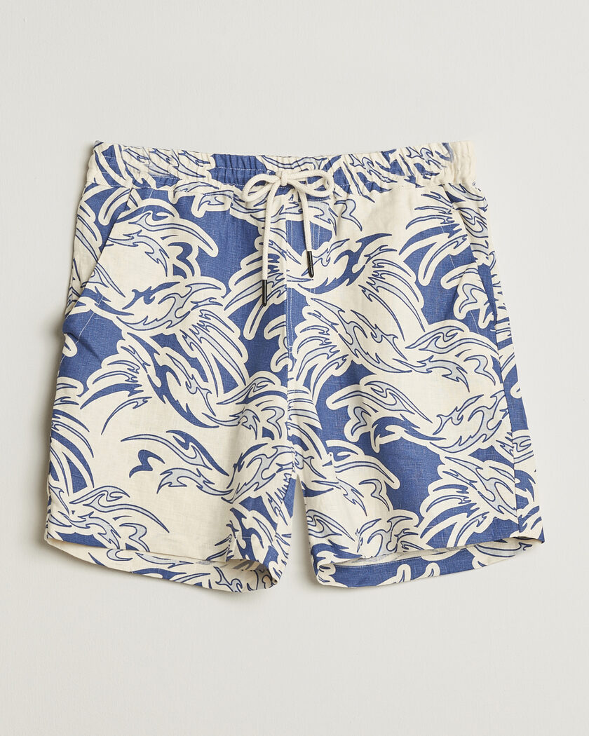 OAS Porto Linen Shorts Rogue Blue – Blau