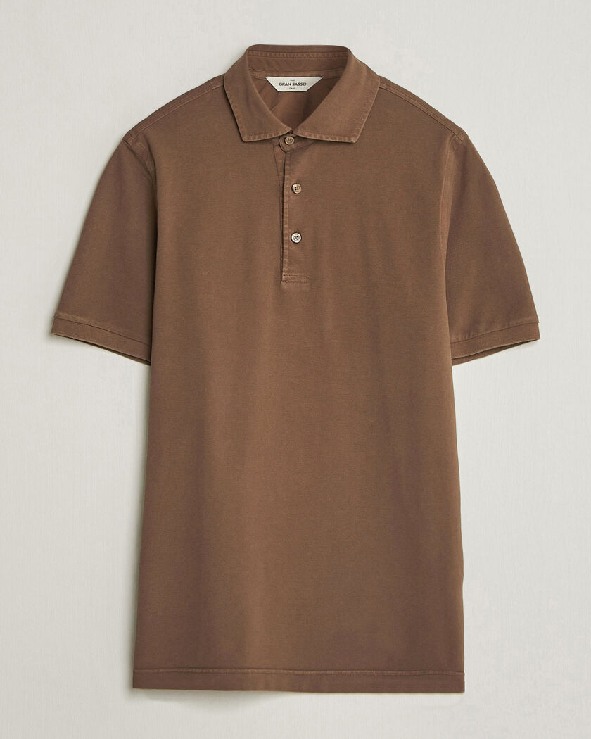 Gran Sasso Washed Polo Brown – Braun
