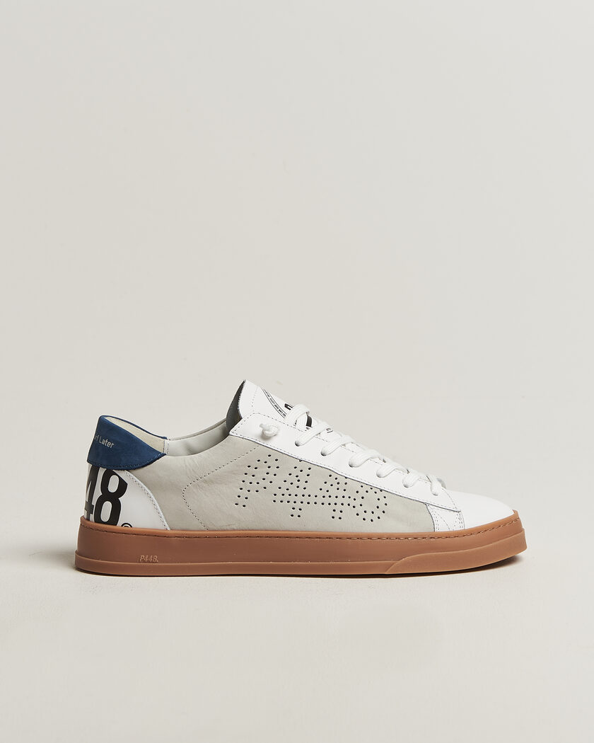 P448 Jack Leather Sneaker White/Navy – Weiß