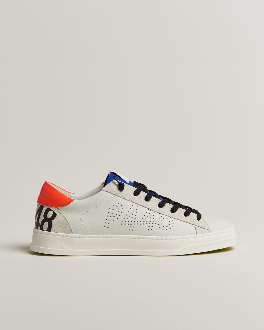 P448 Jack Leather Sneaker Grey/Orange – Grau
