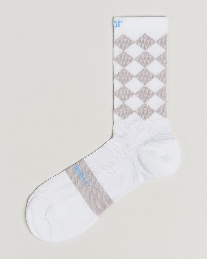 SOAR Running Diamond Crew Sock White/Grey – Grau