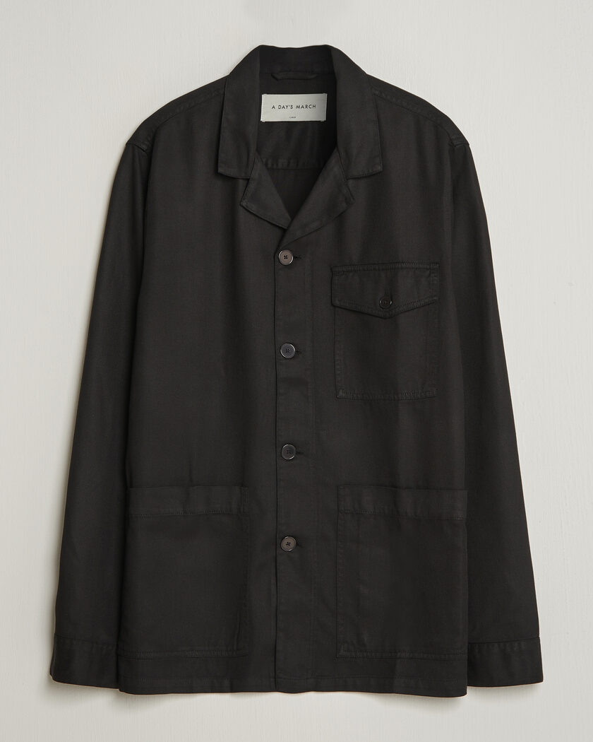 A Day's March Banagher Lyocell Overshirt Black – Schwarz