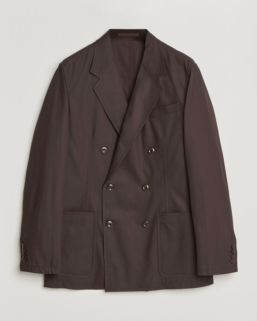 Filippa K Reese Cotton Double Breasted Blazer Dark Chocolate – Braun