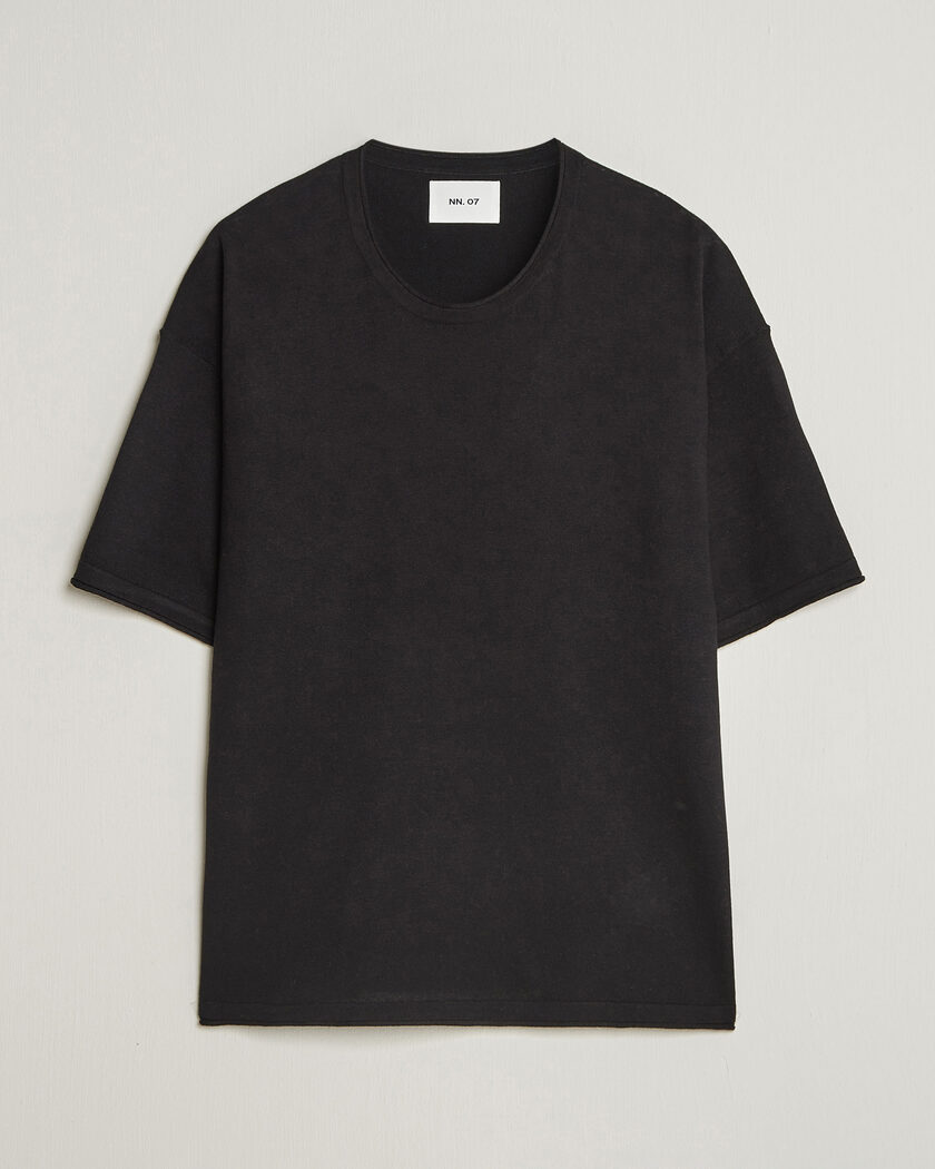 NN07 Ryan Cotton/Linen T-Shirt Black – Schwarz