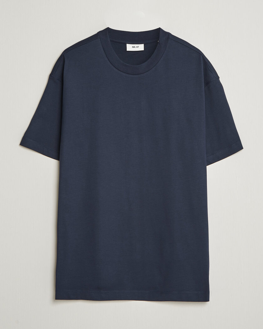 NN07 Lionel Suvin Cotton Crew Neck T-Shirt Navy Blue – Blau