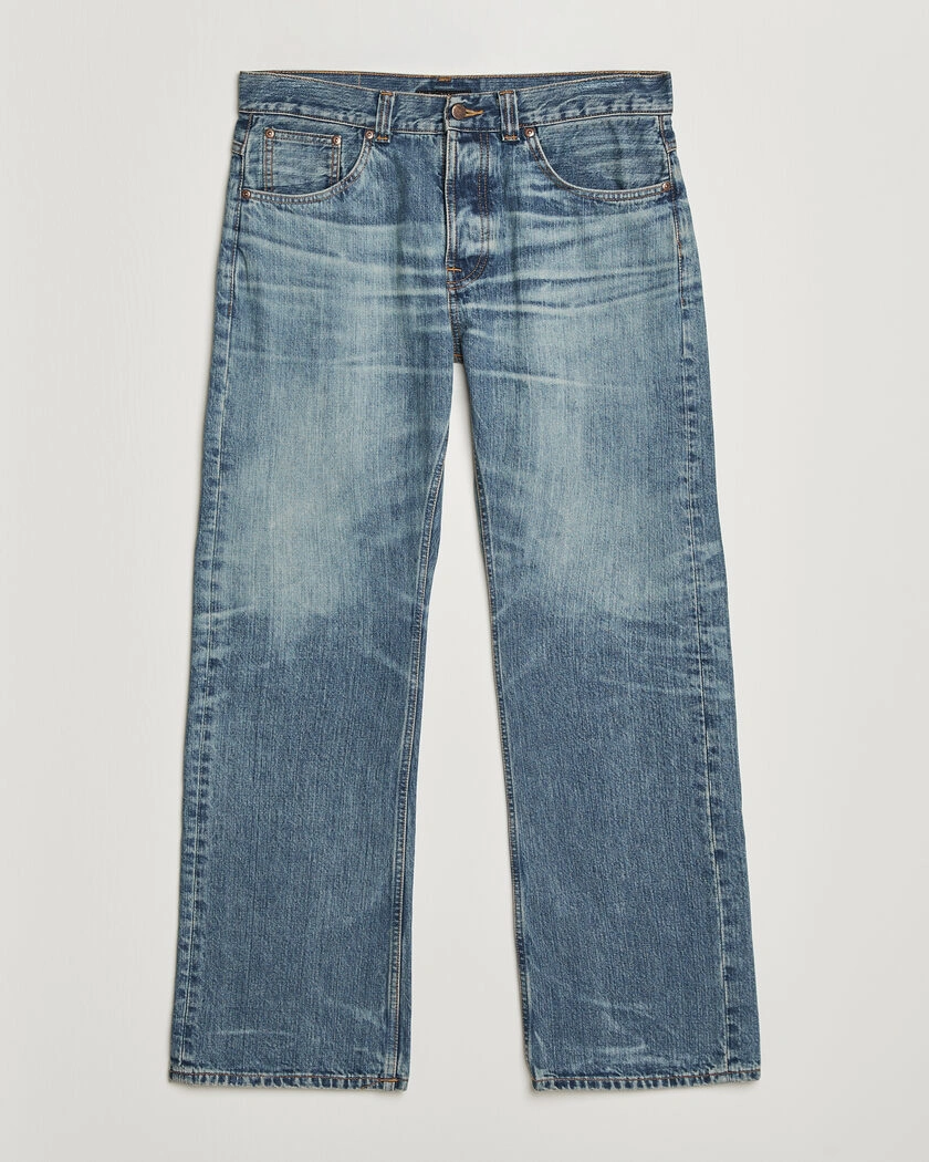 Nudie Jeans Regular Alf Jeans Silver Tracks – Blau