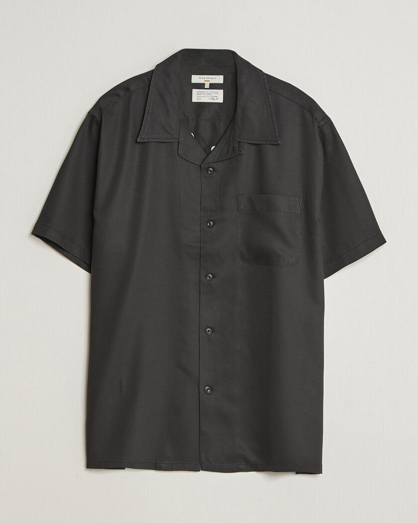 Nudie Jeans Arthur Bowling Shirt Saftey Pi Black – Schwarz