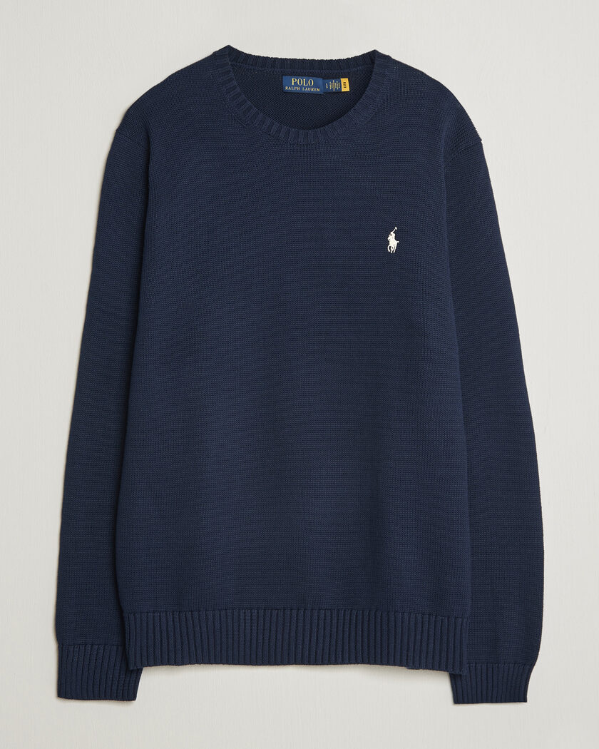 Polo Ralph Lauren Cotton Crew Neck Pullover Hunter Navy – Blau