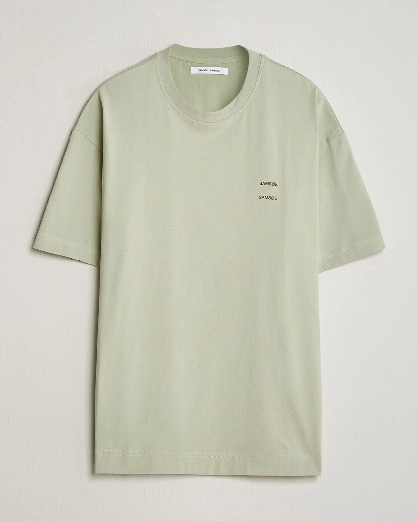 Samsøe Samsøe Joel Organic Cotton T-Shirt Desert Sage – Grün