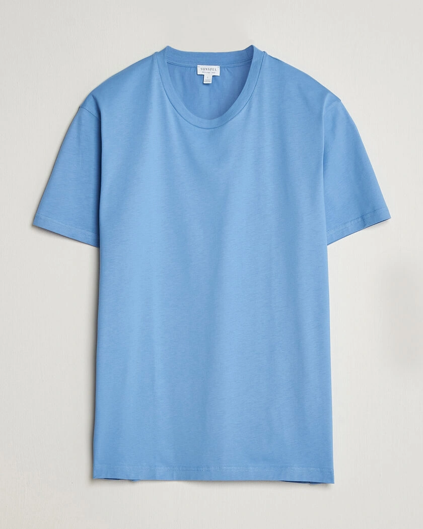 Sunspel Riviera Midweight T-Shirt Azure Blue – Blau