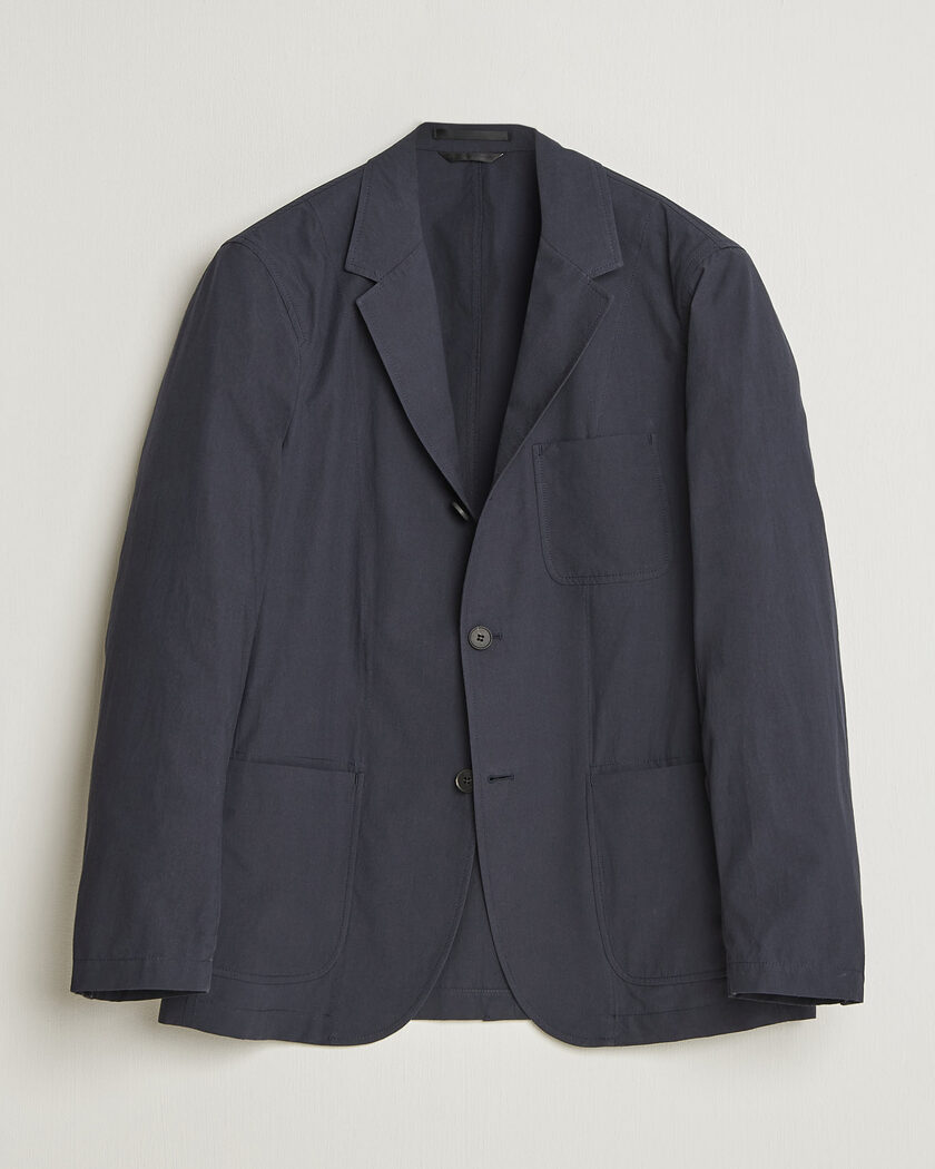 Sunspel Lightweight Poplin Jacket Blazer Navy – Blau