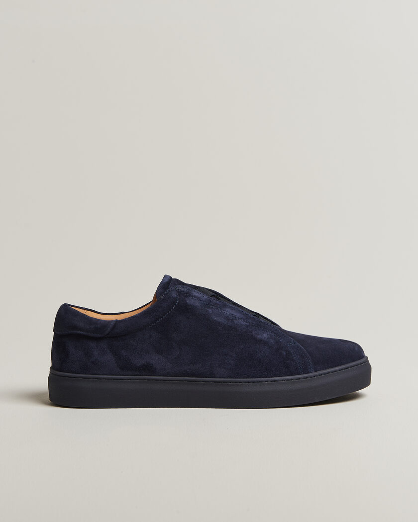 Myrqvist Alnö Monochrome II Sneakers Midnight Blue Suede – Blau