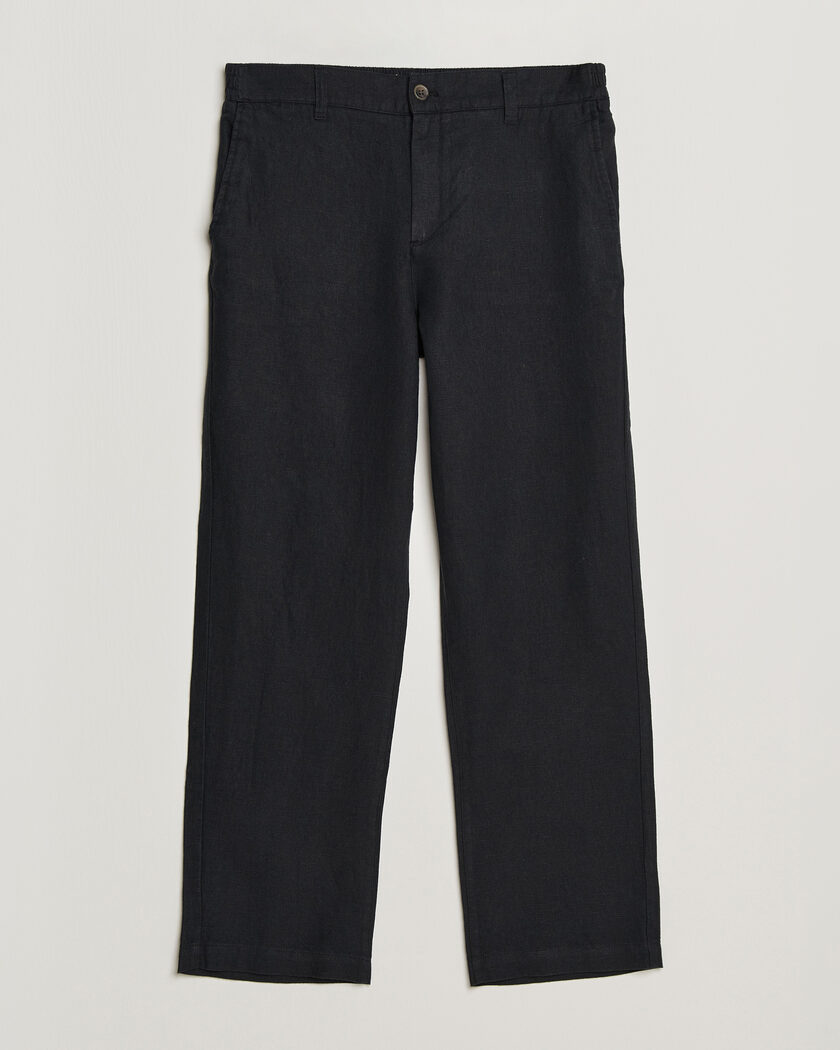 LES DEUX Linen Comfort Suit Pants Black – Schwarz