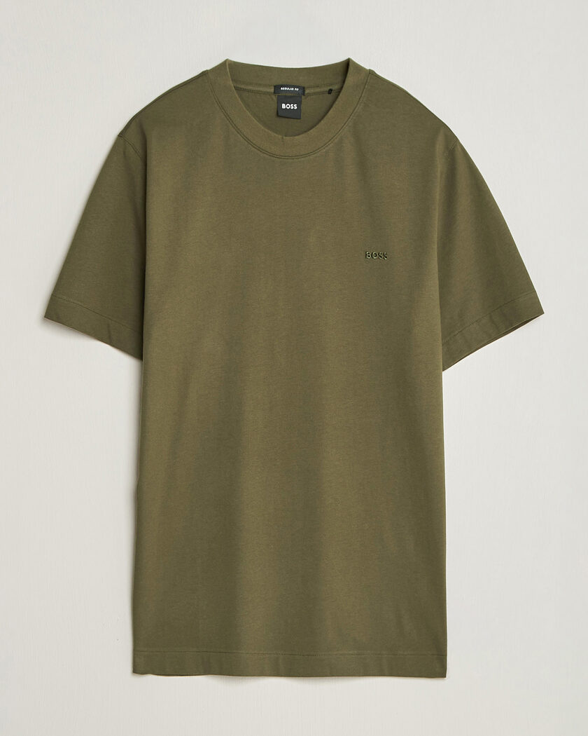 BOSS BLACK Thompson Crew Neck T-Shirt Open Green – Grün