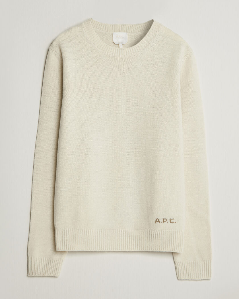 A.P.C. Edmond Wool Knitted Sweater Ecru – Weiß