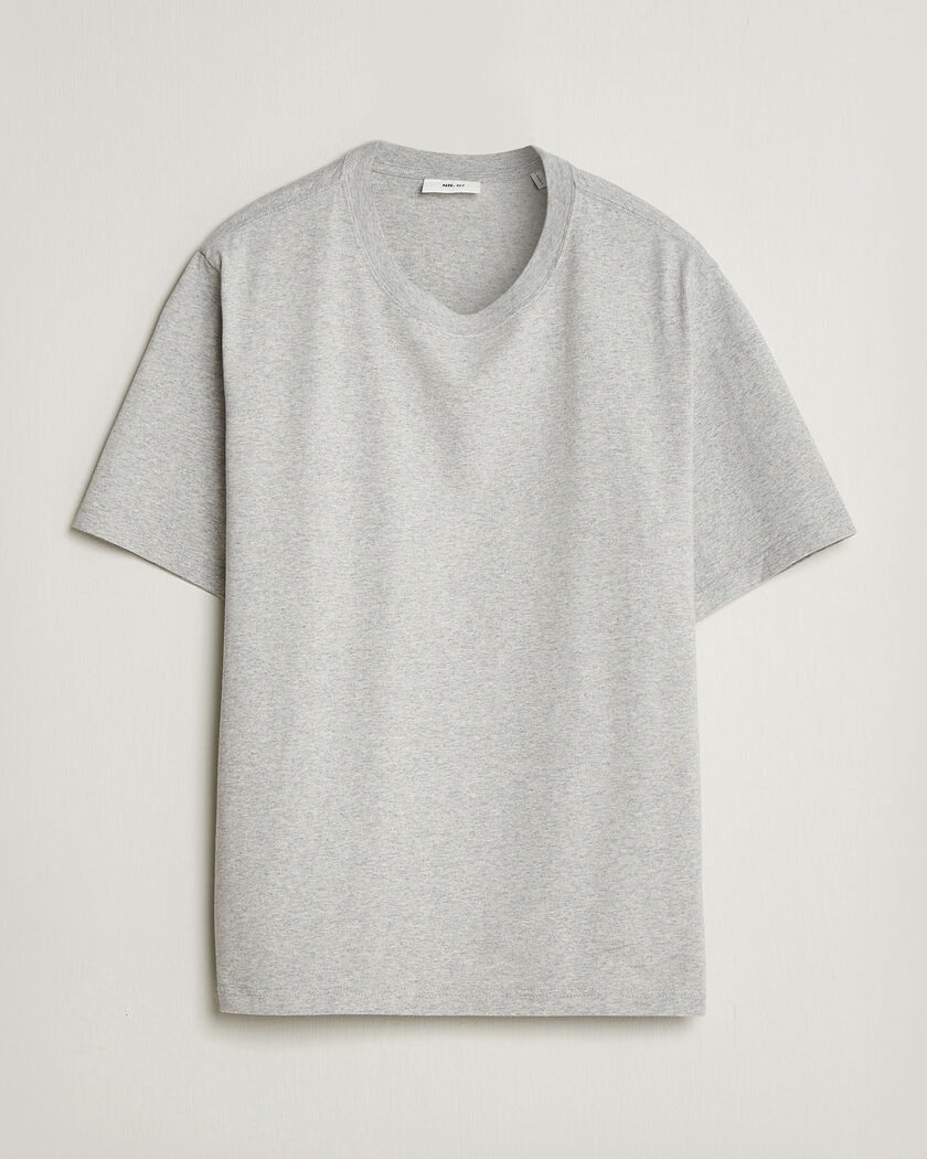 NN07 Jett Printed HQ T-Shirt Grey Melange – Grau