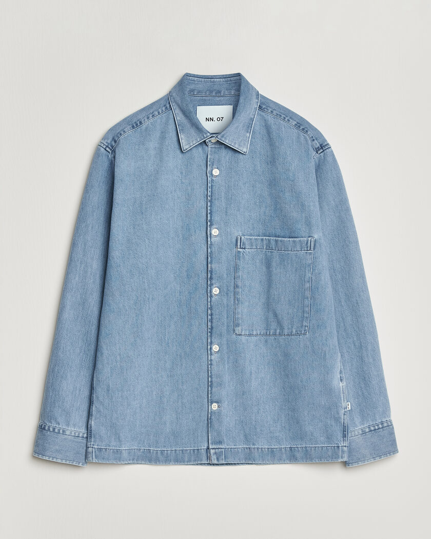 NN07 Freddy Denim Overshirt Light Blue – Blau