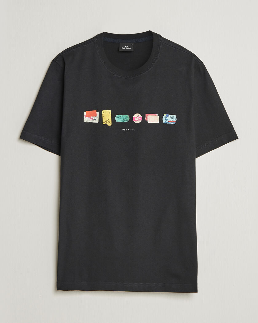 PS Paul Smith In A Row Crew Neck T-Shirt Black – Schwarz
