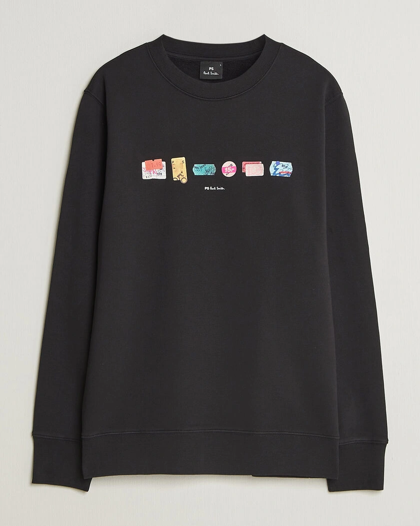 PS Paul Smith In A Row Crew Neck Sweatshirt Black – Schwarz