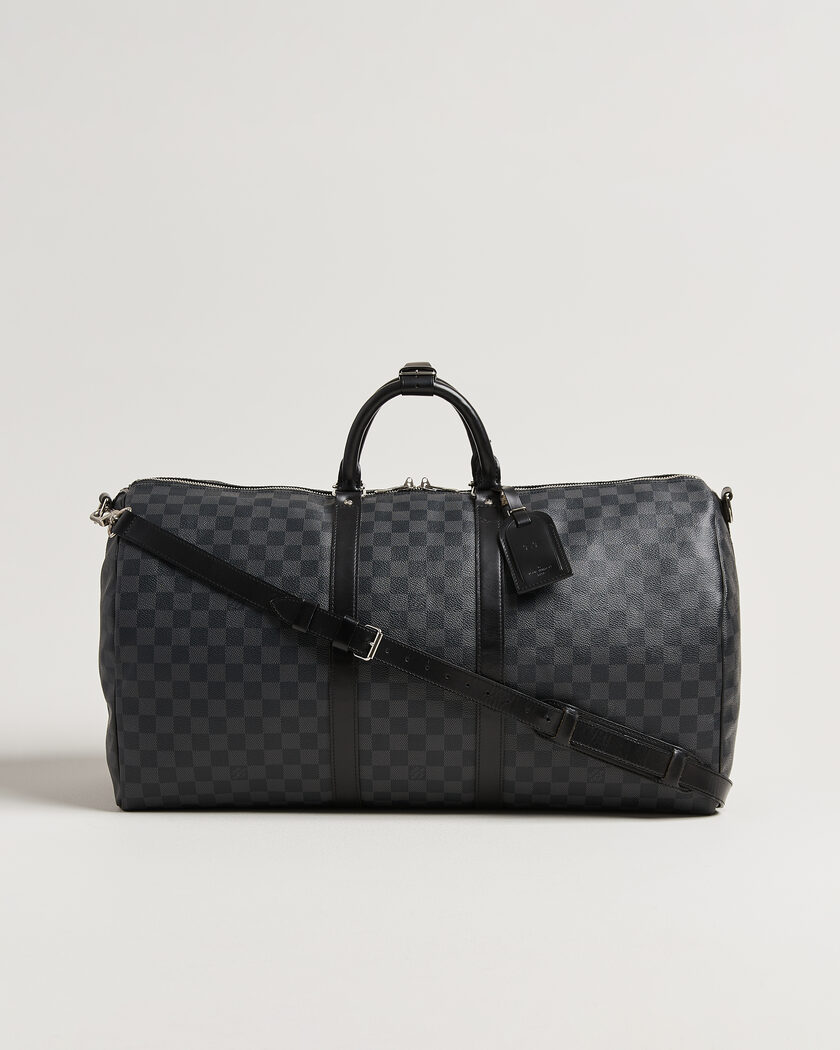 Louis Vuitton Pre-Owned Keepall 55 Bandouliére Damier Graphite – Grau