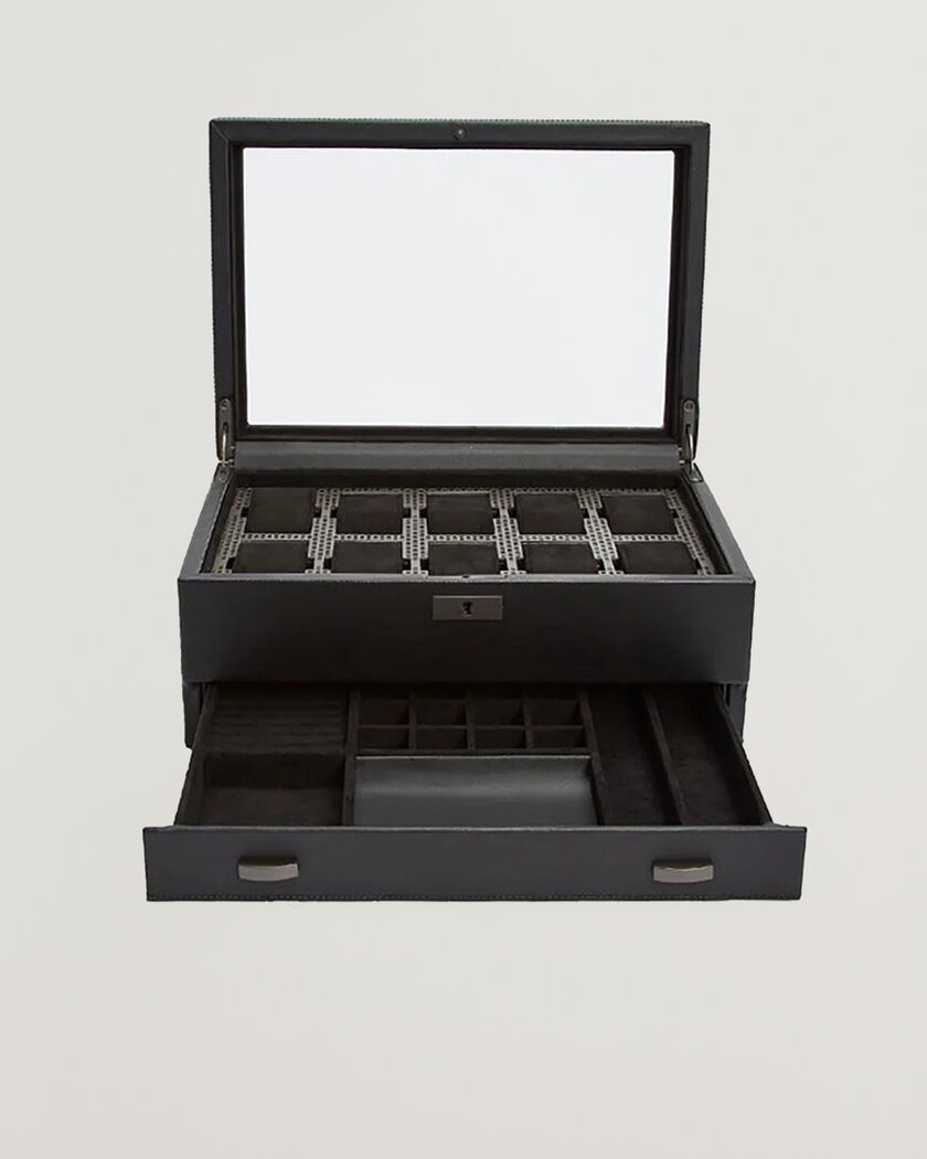 WOLF Axis 10-Piece Watch Box Copper – Schwarz